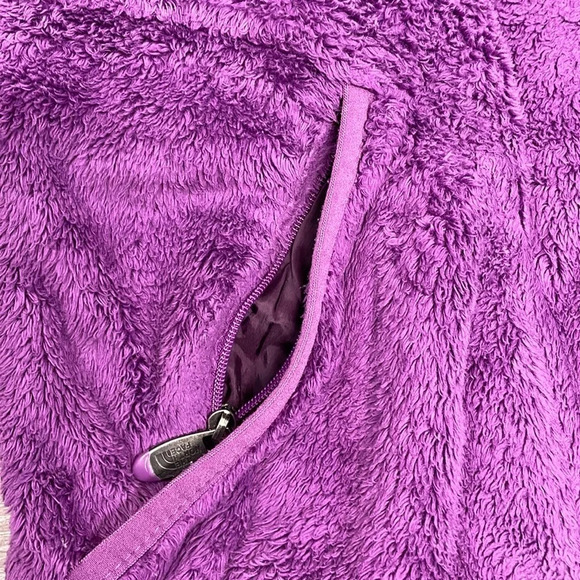 The North Face Oso Furry Fleece Hoodie Full Zip Berry Lacquer S - Picture 11 of 16